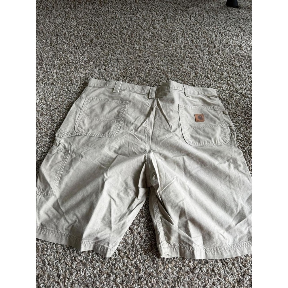 Carhartt Mens B147 TAN Canvas Work Shorts Carpenter Original Fit Tan Khaki 44